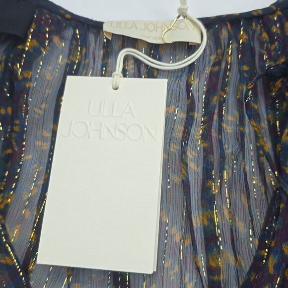 Ulla Johnson NWT Pauline Chiffon Blouse in Peridot Pomegranate $420 Women‎ Sz 6 - Picture 5 of 15